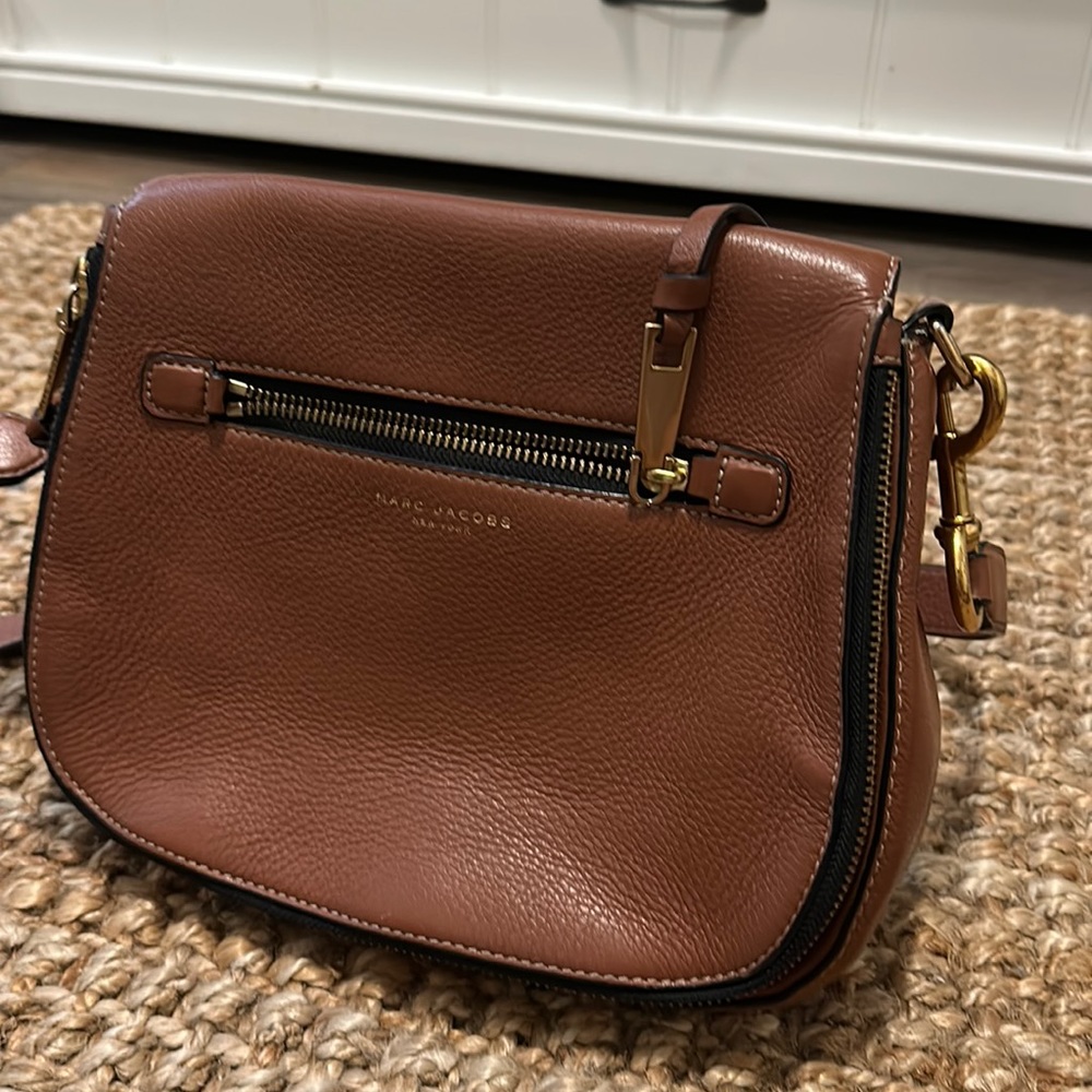 Marc Jacobs cognac crossbody purse